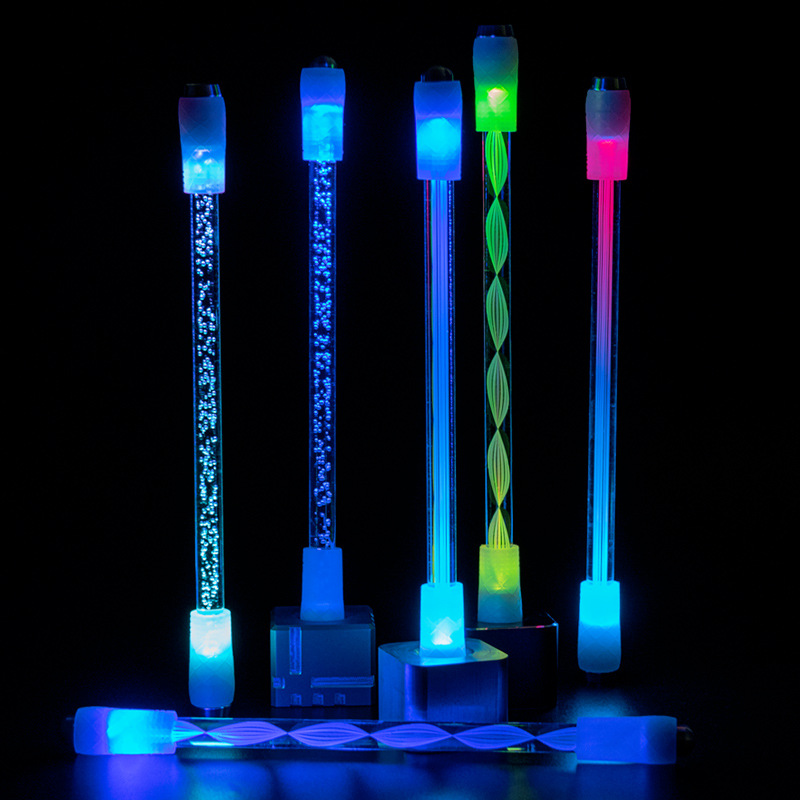 Acrylic Glowing Pen Turntable Pen Amazon Style Beginner Turntable Pen Competition Pen No Ink Cartridge Non-Writable
