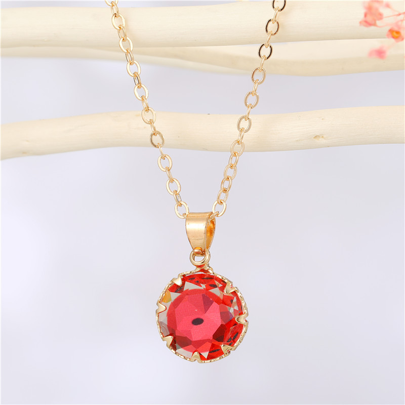 Fashion Crystal Glass Round Eye Necklace Wholesale display picture 7