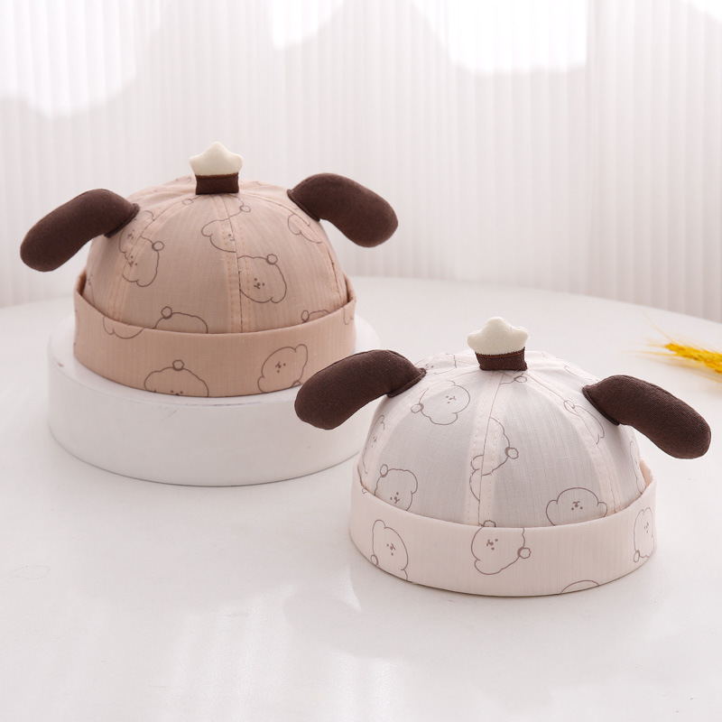 Sombrero para bebés primavera y otoño ajustable gorra de piel de melón para bebés extraña gorra gorra gor