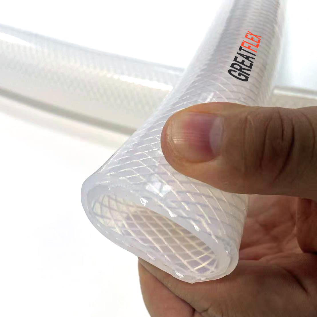 GREATFLEX透明网纹卫生级316L卡盘编织管耐高温低温清仓BP20