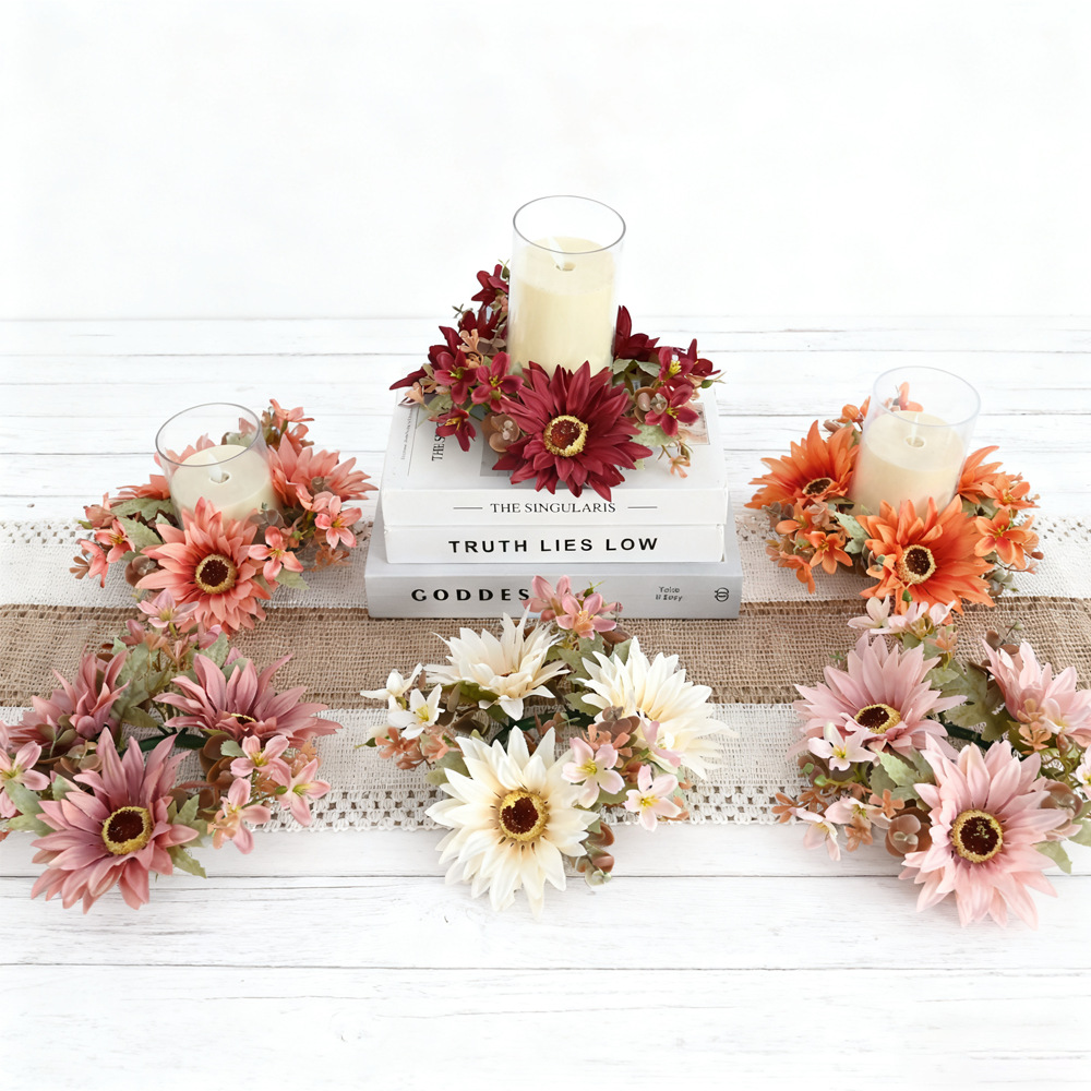 Large Daisy Artificial Candlestick Garland Fake Flowers Home Decoration Ornaments to Decorate Bedroom and Restaurant Photography Props