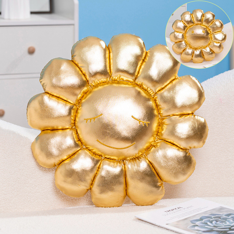 Piel de conejo colorido girasol cojín de peluche de juguete almohada Oficina Butt cojín estudiante kindergarten silla cojín