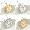 Fashionable retro shiny pendant solar-powered, brand necklace, European style, wholesale