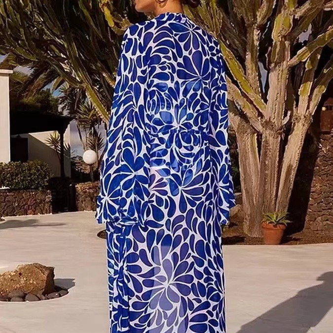 GraceChic New European And American One-Piece Two-Piece Set Cross-Border Sexy Gathered Tube Top Long Cover-Up High-End Swimsuit_voghion.com