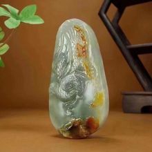 玉器工艺品天然新疆和田玉籽料原汁原味大鹏展翅老鹰男款把件送证
