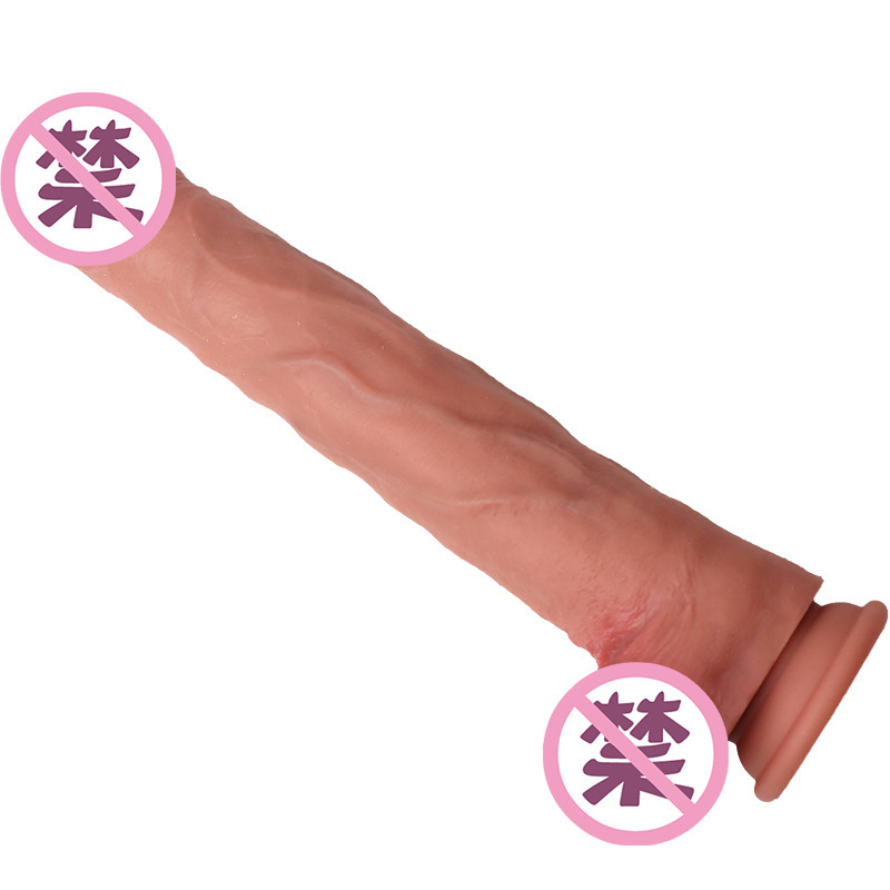 Extra Long Liquid Silicone Dildo 25cm, Dual-Color Finish, Clitoral Stimulation — detail image 15