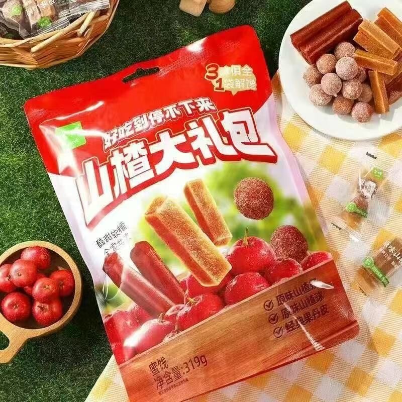 Jinye サンザシ ギフトパック サンザシボール サンザシストリップ サンザシロール フルーツピール酸っぱい甘い砂糖漬け子供用スナック 319g|undefined