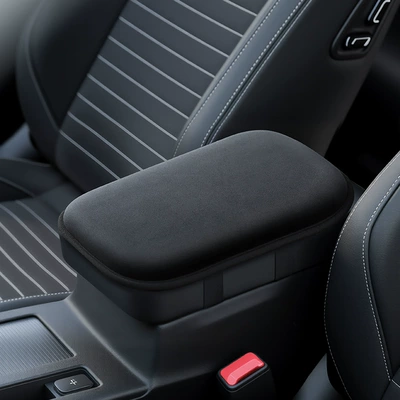 Carefully Selected Car Armrest Box Pads, Plush Thickened Arm Pads, Car Interior Central Armrest Box Heightening Pads (Armrest box pad) - classic-black-thick-plush-style