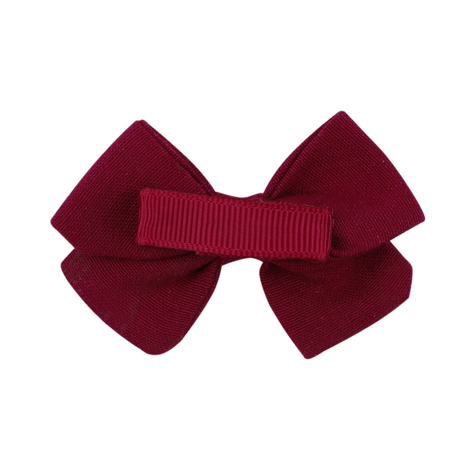 childrens hair accessories simple bow ponytail clip solid color fabric hair clippicture1