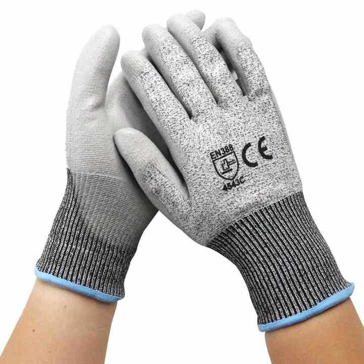 Guantes anticorte de nivel 5 HPPE, guantes de protección para jardinería, protección laboral, resistentes al desgaste y a las roturas, fabricante mayorista image 6