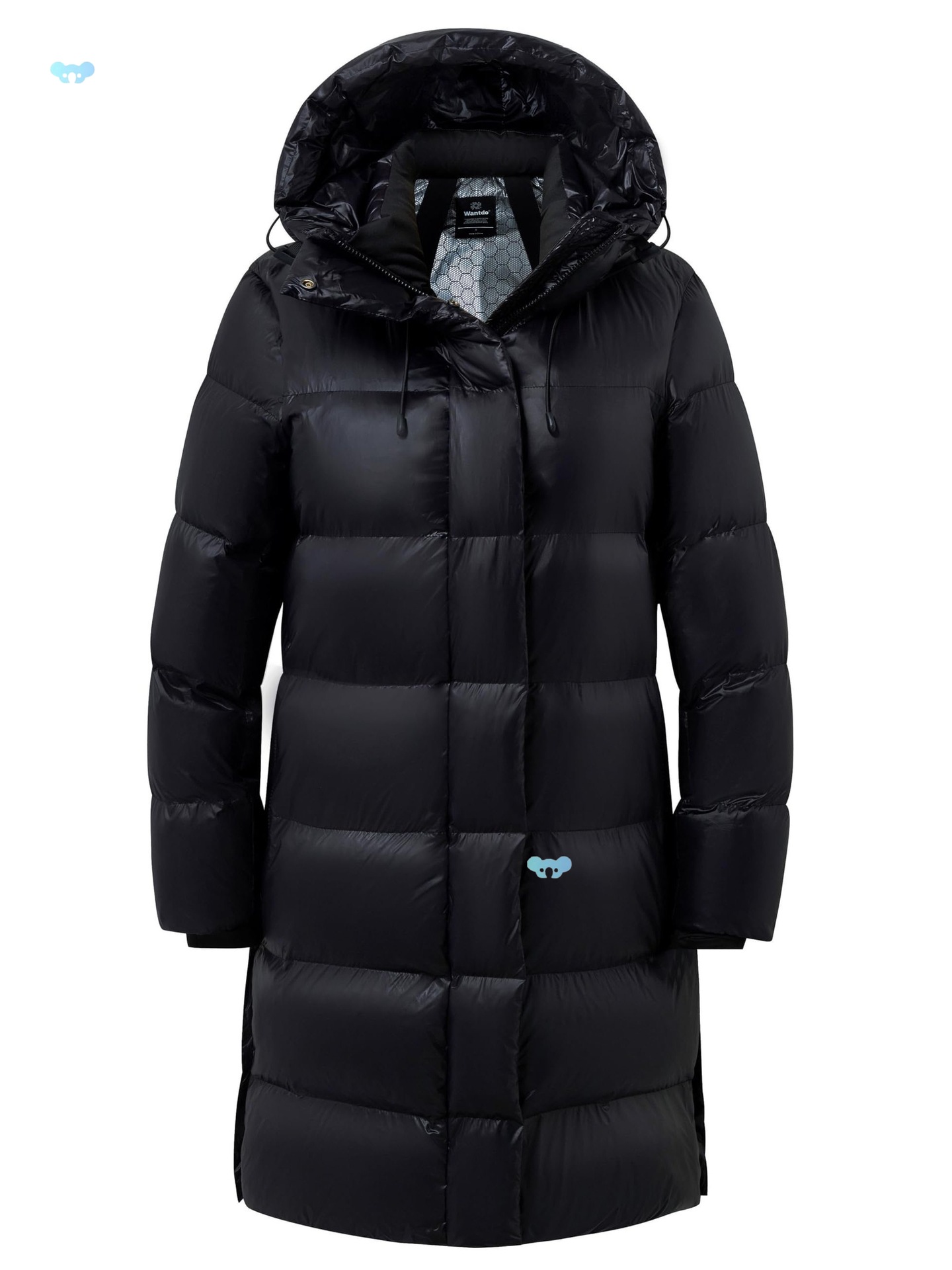 Women's Winter Quilted Puffer Jacket Black Windproof High