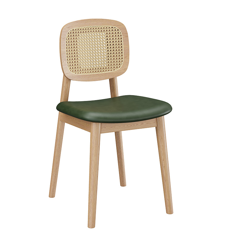 Sillas de comedor de diseño personalizadas para hoteles de alta gama, sillas de ratán de madera maciza, sillas de ocio, venta al por mayor comercial.
