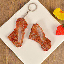 景区热卖仿真食物模型假羊排挂饰创意美食拍摄道具过家家玩具