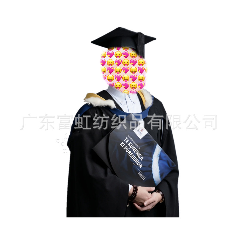 New Zealand Massey University Bachelor's Uniform, Undergraduate Graduation Uniform, Graduate Master's Uniform, Phd Doctoral Uniform Professional