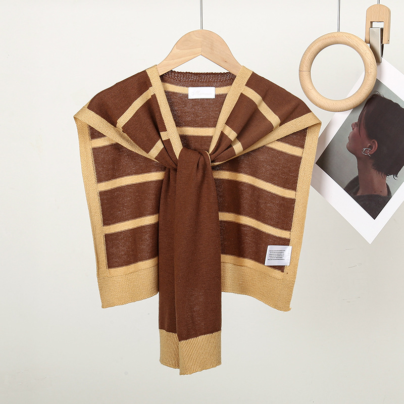 Mujeres Casual Elegante Raya Poliéster Labor De Retazos Chal display picture 4