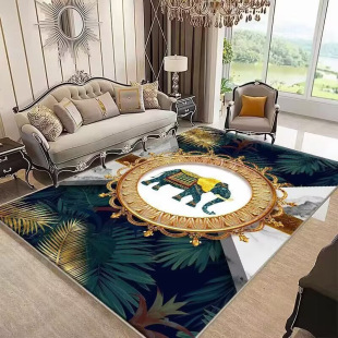 Carpet Living Room New Bedroom High-End Ethnic Style Entrance Door Living Room Carpet American Retro Carpet Coffee Table Mat Home