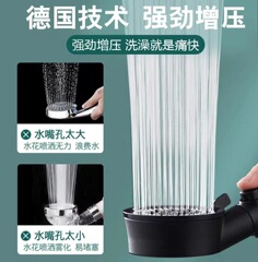 Shower Head with Black Maple Leaf Design, Bathroom Pressure Boost Ceiling Heater, High-Pressure Rain Shower Head