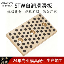 STW/SEW导板滑板无给油耐磨块自润滑导板高力黄铜镶石墨