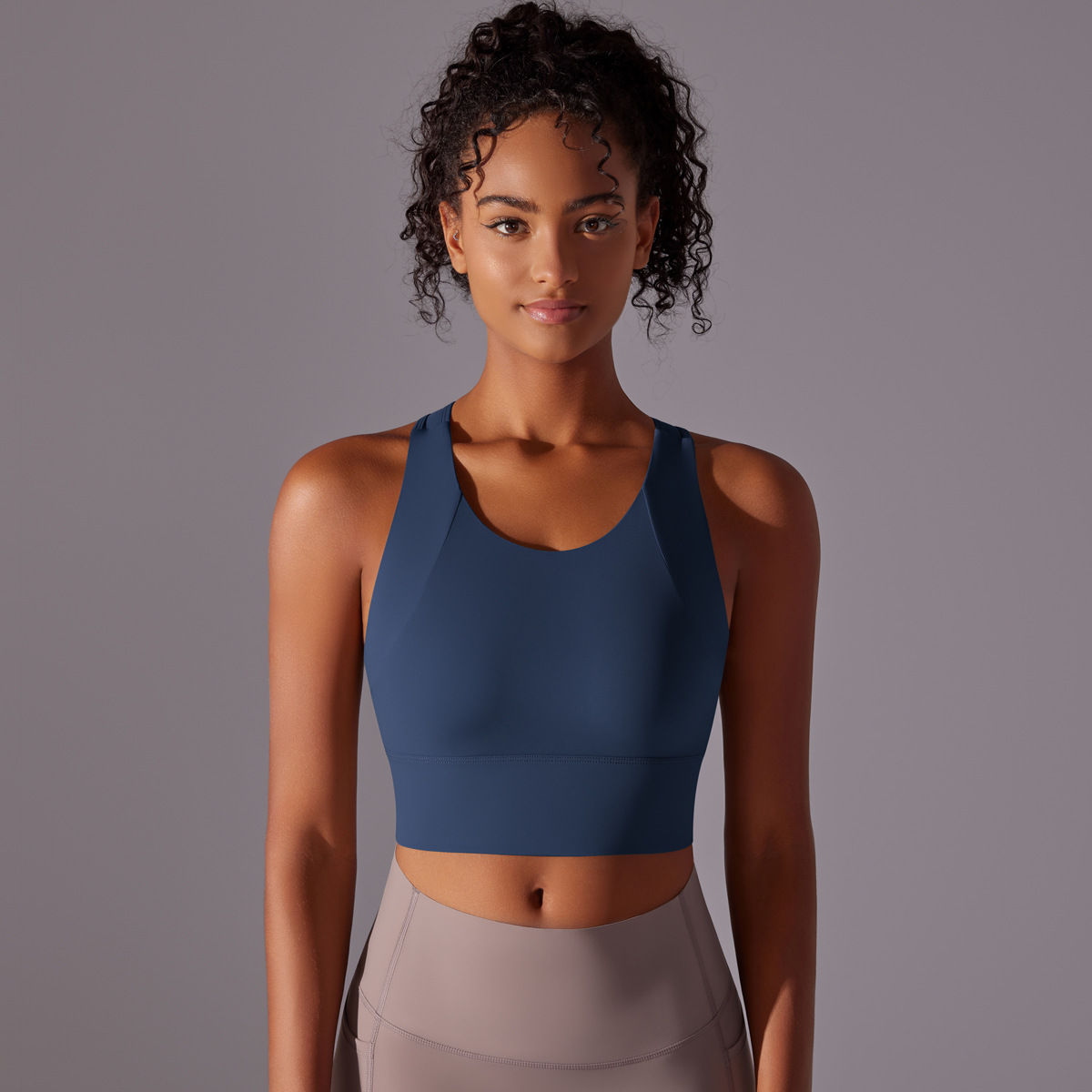 Taza fija de una sola pieza chaleco deportivo curva de cohesión ropa interior deportiva Adelgazamiento Belleza espalda fitness ropa de yoga sujetador para las mujeres