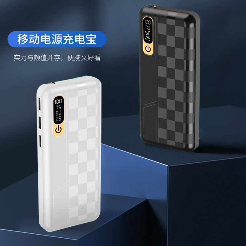 20000 mAh gran capacidad al aire libre portátil tesoro de carga fuente de alimentación móvil de tres entradas pantalla digital LED fabricantes en stock