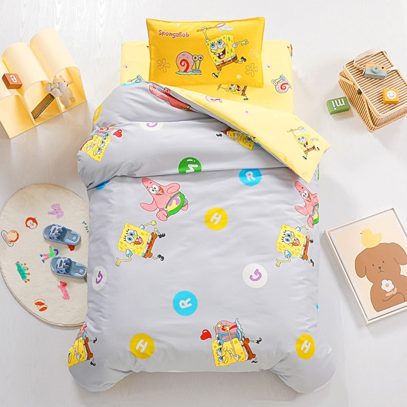 Jardín de infantes edredón de tres piezas de algodón para niños sábanas de bebé siesta de edredón de invierno en el jardín de seis piezas de conjunto