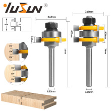 宇盛三刃T型榫合刀开槽榫合刀单轴承公母35mm修边机电木铣刀