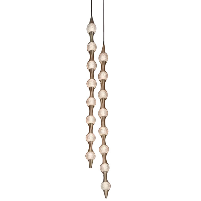 Fondo de sala de estar de Jianji candelabro creativo de fondo de tira larga de lujo moderno candelabro de pared de fondo sensación de dormitorio cama pequeña cabeza ligera de alta calidad simple