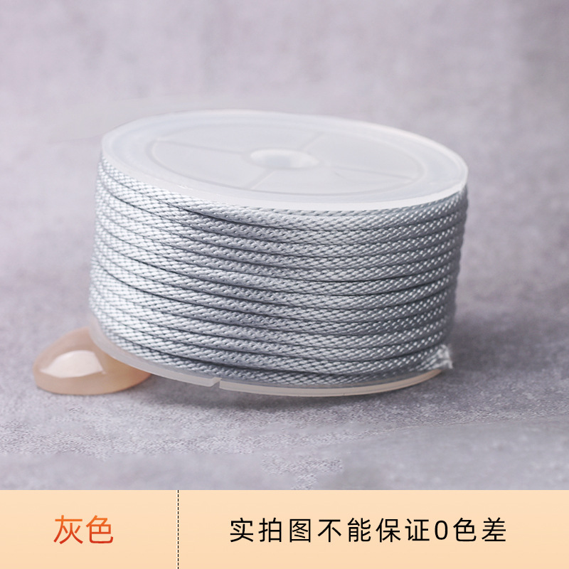 Cordón de maíz de 3mm tejido a mano pulsera collar colgante cordón de joyería grueso oro corda de brazalete resistente al por mayor
