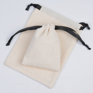 Cross-Border New Cotton Drawstring Pocket Perfume Jewelry Storage Bag Drawstring Gift Packaging Bag Cotton and Linen Jewelry Bag