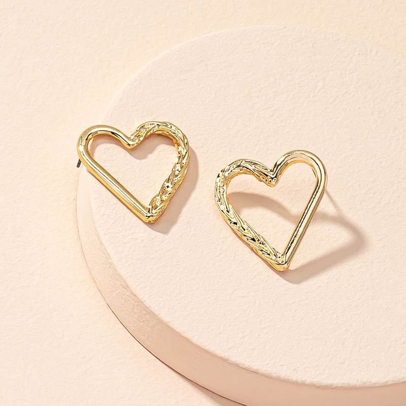 Heart Plating Alloy No Inlaid Earrings display picture 4