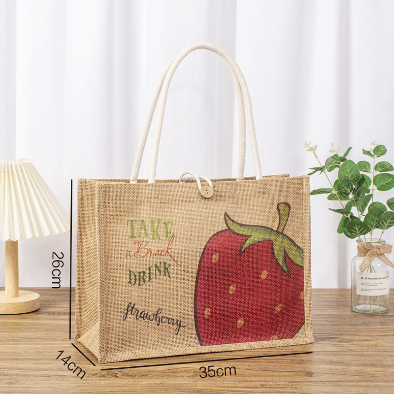 Bolsas de lino portátiles personalizadas pintadas diy bolsas de lino portátiles publicitarias festivas bolsas de regalo personalizadas