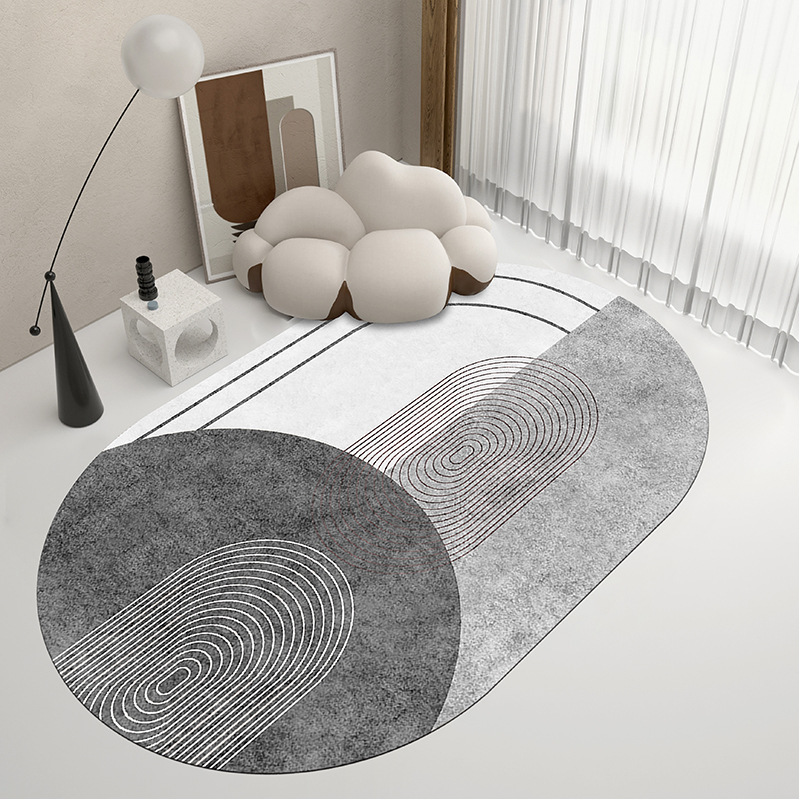 Alfombra Irregular Estilo Wabi-Sabi de Amazon para Sala de Estar y Dormitorio, Alfombra Grande Antideslizante y Absorbente de Agua, Forrada de Felpa, Gruesa y Suave