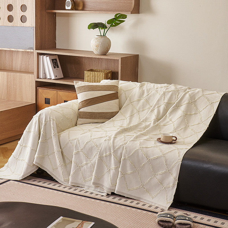 Striped Sofa Cover Throw Blanket Full Cover Furniture Protector_voghion.com