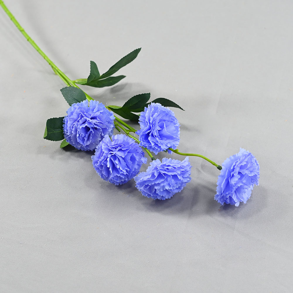 Suministro spot de flores de claveles de 5 gargadas Día de la Madre Día del Maestro sala de estar decoración fábrica de flores de seda al por mayor