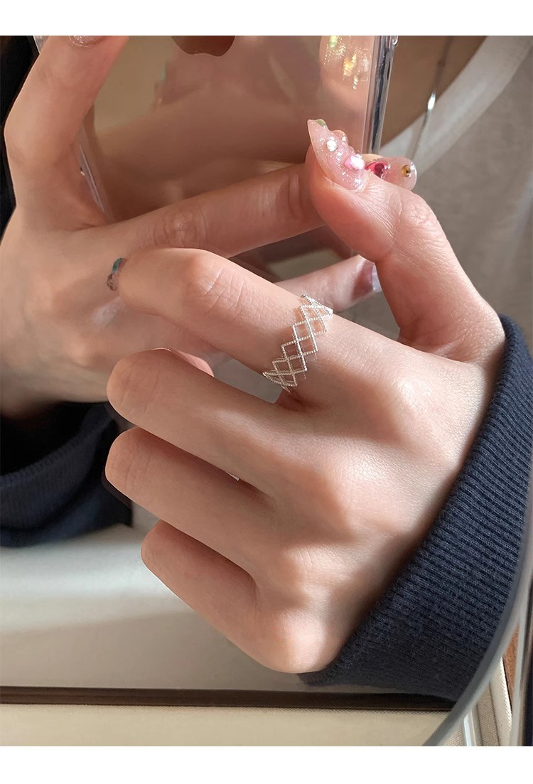 2g Weight Rings Classification Adjustable Ring Size 1 Piece Quantity Holiday, Tea Party Occasion 925 Sterling Silver Material Geometric Pattern All Seasons Season Women's Gender Elegant, Simple Style Style 1 Piece 925 Sterling Silver Geometric Rings 8