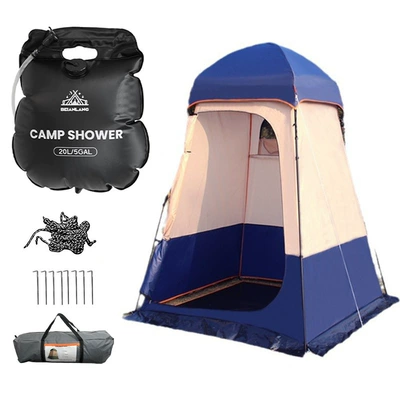bathing tent, camping model changing | Avtomobil dam çadırları - royal-blue-tent-bath-bag-set-black-head-single