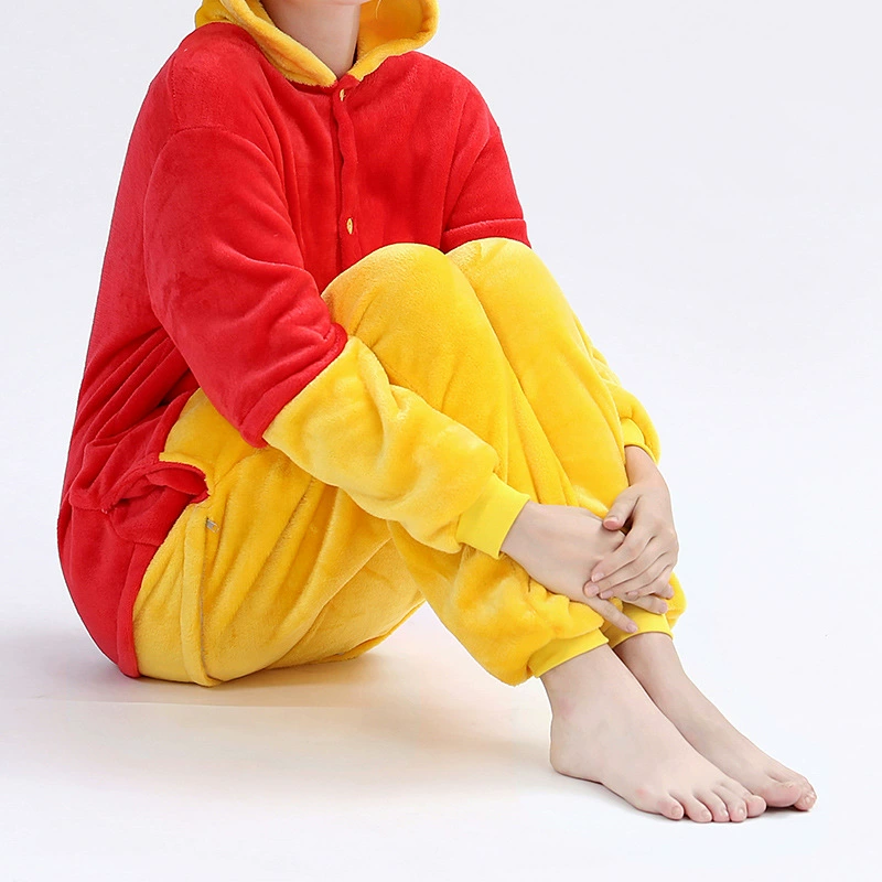 Мультяшный пижамный комбинезон, милый фланелевый overall