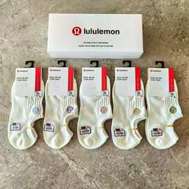新品四季款露露lulu时尚5双盒装袜子低帮跑步透气运动男女潮袜
