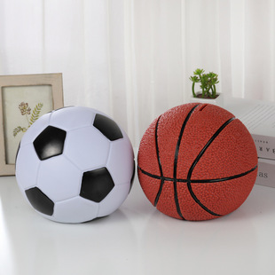 Cross-border Hot Sale New Basketball Football Piggy Bank Children's Cartoon Piggy Bank Not Afraid to Fall Piggy Bank Birthday Gift