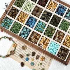 復古捷克珠玻璃珠串珠材料diy手工珠子手鍊項鍊飾品散珠配件