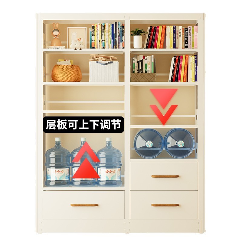 钢制图书馆书一体靠墙落地置物客厅多层家用儿童书籍馆铁书|undefined