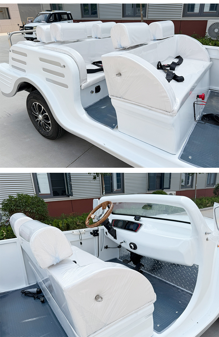 Vintage classic car sightseeing vehicle for wedding photography, restaurants, hotels, real estate showings, 6-seater electric sightseeing car
