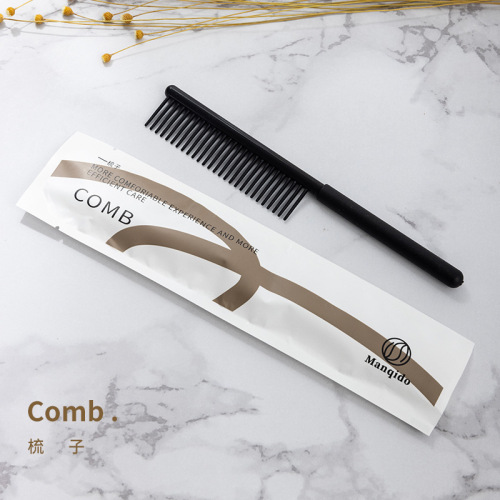Hotel guest room supplies disposable items comb oral care supplies color film comb wholesale direct sale