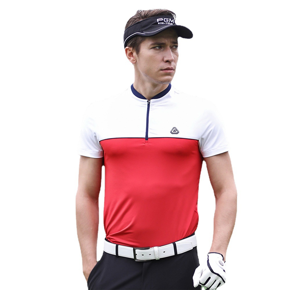 Áo thun golf nam ngắn tay thoáng khí nhanh khô — YF255-Đỏ Trắng, YF247-Áo màu xanh navy xám, YF263 ngắn tay trắng xám, YF255-Trắng Đen