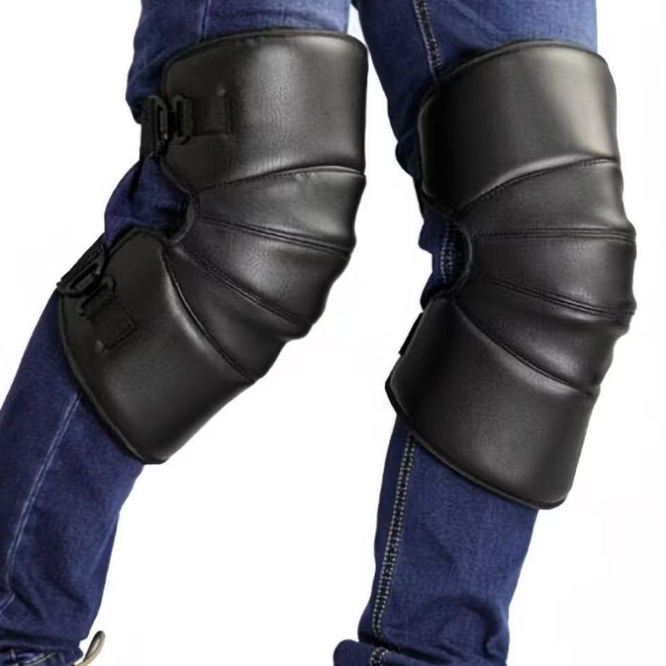 Manufacturer wholesale winter electric bike and motorcycle knee pads, unisex, for cycling, providing warmth, protection, and wind resistance, with thickened leg guards