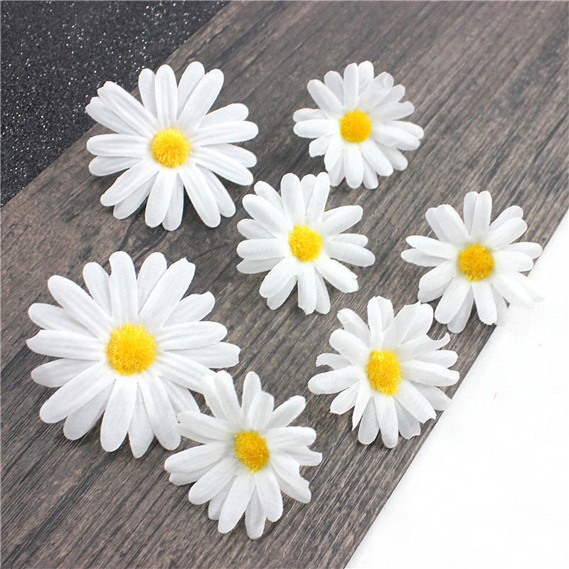 DIY handmade artificial sunflower solid color chrysanthemum fake flower head multi-angle Daisy online shop shooting props jewelry accessories