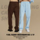 2024 autumn and winter new 430g high quality terry casual men's pants street tide brand loose straight men's pants