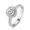 Sophisticated one size ring, zirconium, one carat