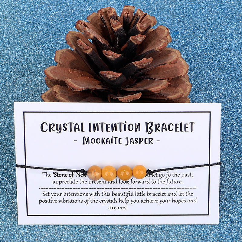 1 Piece Simple Style Round Stone rope Beaded Womenu0027S Bracelets