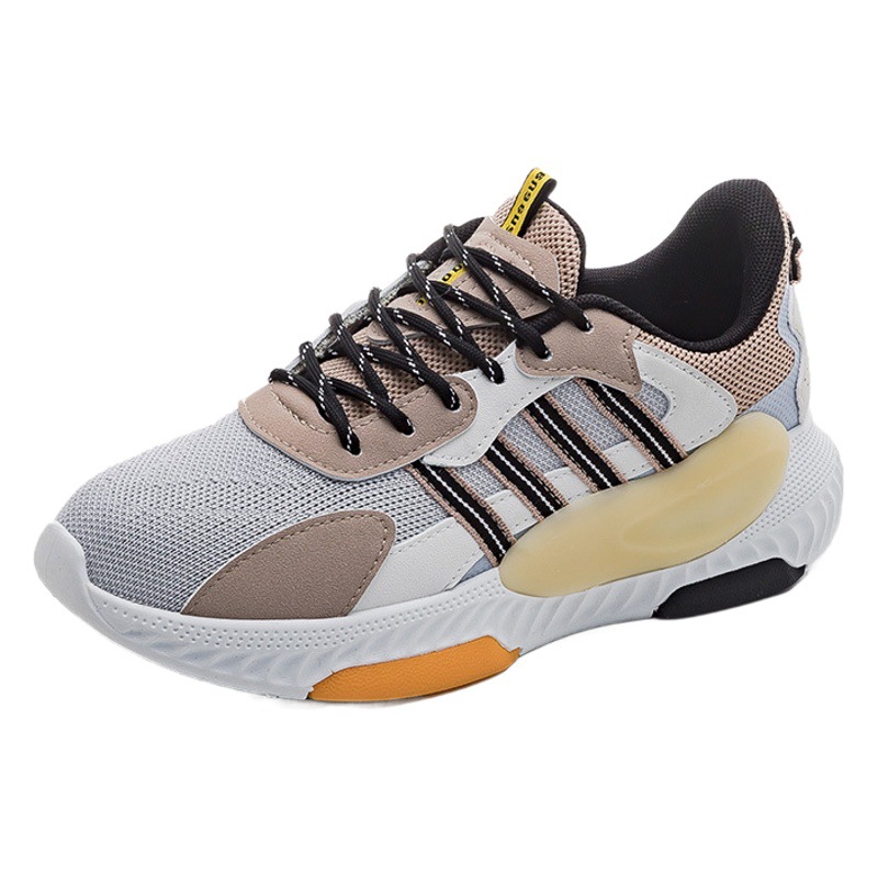 Zapatillas deportivas con bloques de color para mujer, novedad de primavera y verano, zapatillas de running transpirables de tejido Flyknit a la moda para hombre y mujer, zapatillas de mujer con suela blanda.